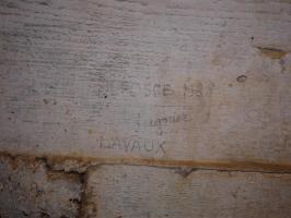 Ligne Maginot - 66TER - BOIS LE SART NORD - (Blockhaus pour arme infanterie) -    Intérieur du bloc. Inscriptions sur le mur de fond (DEFOSSE PERGNIER LAVAUX 1938)