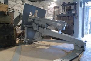 Ligne Maginot - Canon de 75 Mle 97 sur affut de casemate - Casemate d'artillerie de la Costaude à Barst.