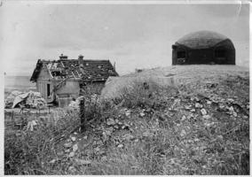 Ligne Maginot - BINING - (Casemate d'infanterie) - Photo de la casemate après les combats