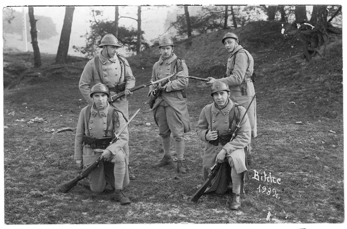 Ligne Maginot - 153° Régiment d'Infanterie de Forteresse -   Soldats du 153° RIF - Photo prise au camp Bitche en 1932