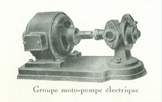 Ligne Maginot - Pompe Guinard rotative à piston - Photo extraite d'une publication Guinard représentant la version commerciale de la pompe.