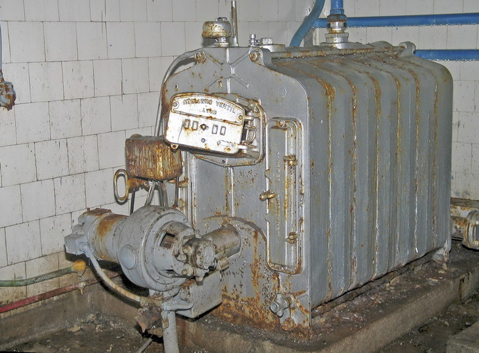 Ligne Maginot - CASTILLON (CN) - EO8 - (Ouvrage d'artillerie) - La chaudière au charbon de l'ouvrage.
Fabrication Ateliers Ventil