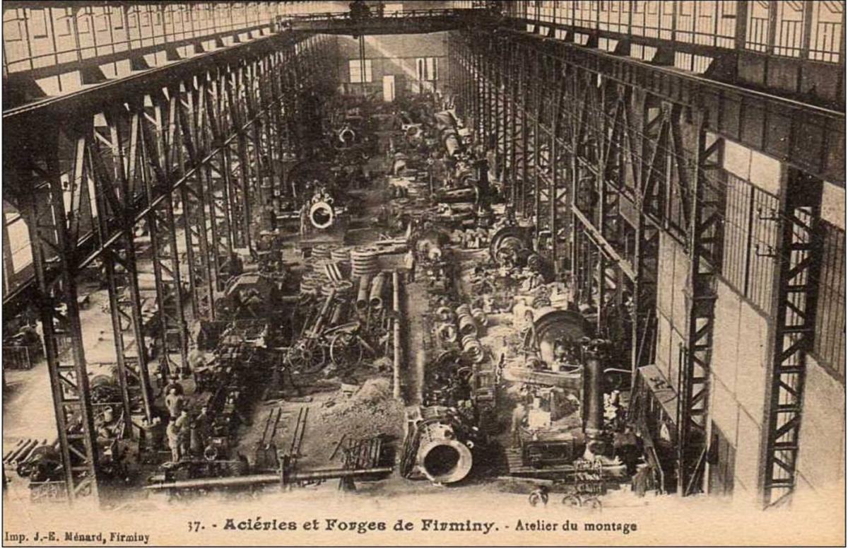 Ligne Maginot - Aciéries et Forges de Firminy - L'atelier de montage
