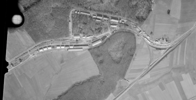 Ligne Maginot - REDING - (Dépôt de Munitions) - Le depot en 1957
Les voies ALVF rajoutées entre 1935 et 1939 sont visibles sur cette photo.