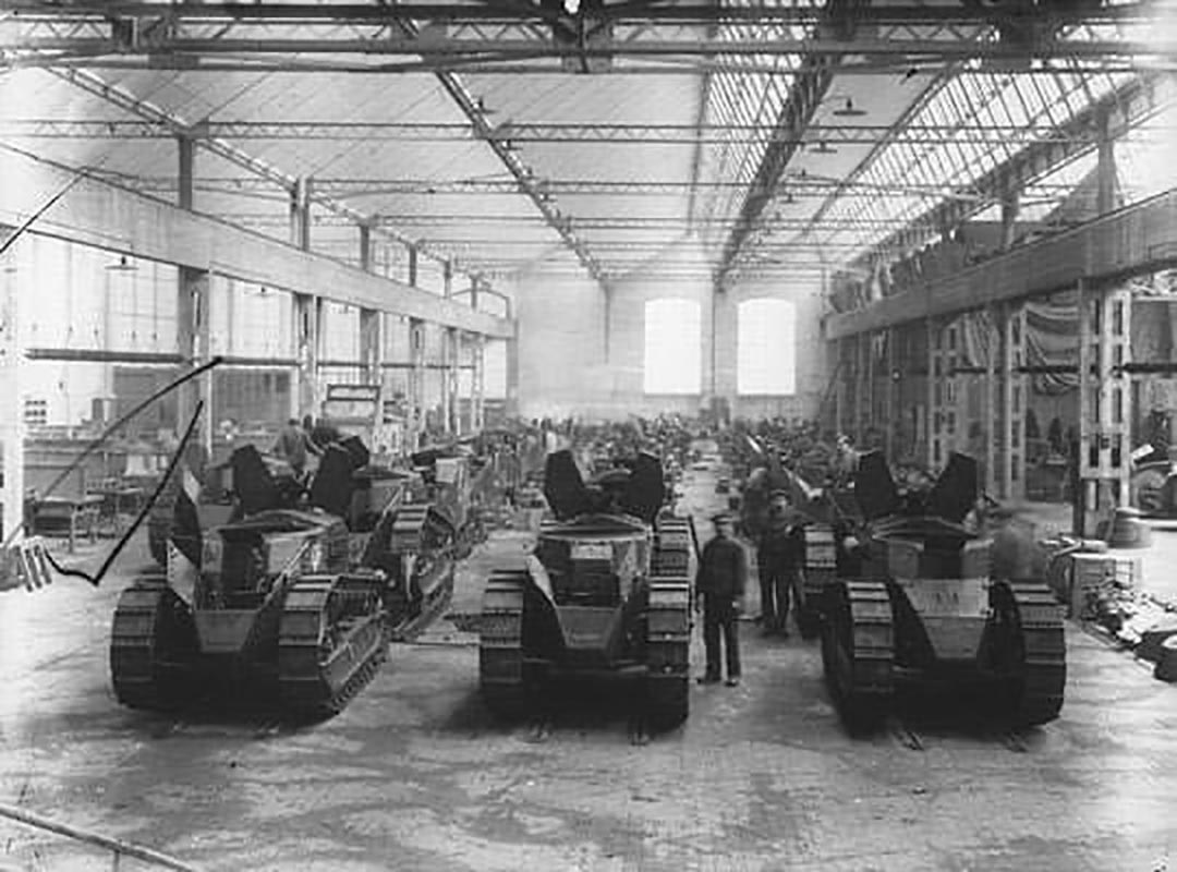 Ligne Maginot - Char Renault FT - Atelier de fabrication du char Renault FT