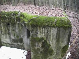 Ligne Maginot - Vue de dessus de l'entrée sud - Le béton fait 50 cm d’épaisseur en moyenne pour ce type de construction.