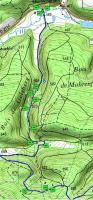 Ligne Maginot - GLASERBERG (ROUTE STRATéGIQUE) - (Infrastructure routiére) - Carte des emplacement des photos suivantes.