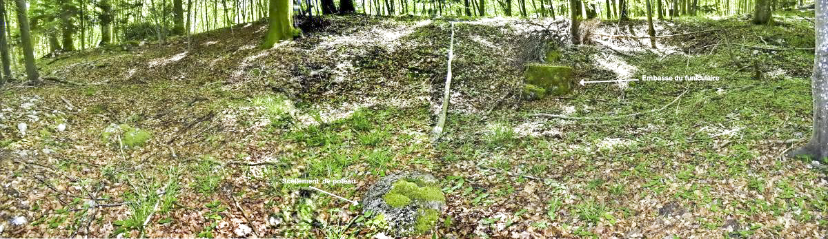 Ligne Maginot - Funiculaire du GLASERBERG - Vue de l'ensemble de l'excavation