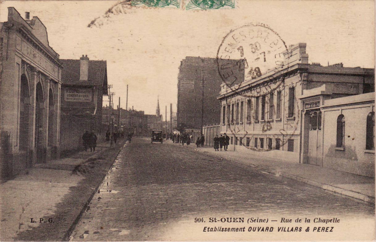 Ligne Maginot - Usines Ouvrard et Villars - L'usine Ouvrard et Villars rue de la Chapelle à Saint-Ouen en 1928