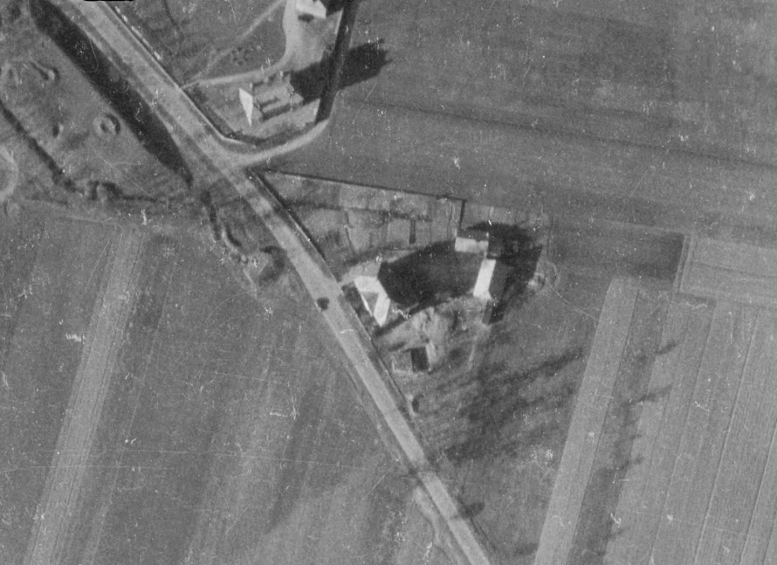 Ligne Maginot - Blockhaus AGOLSHEIM - ABBATUCCI 2 - Photo aérienne de 1953