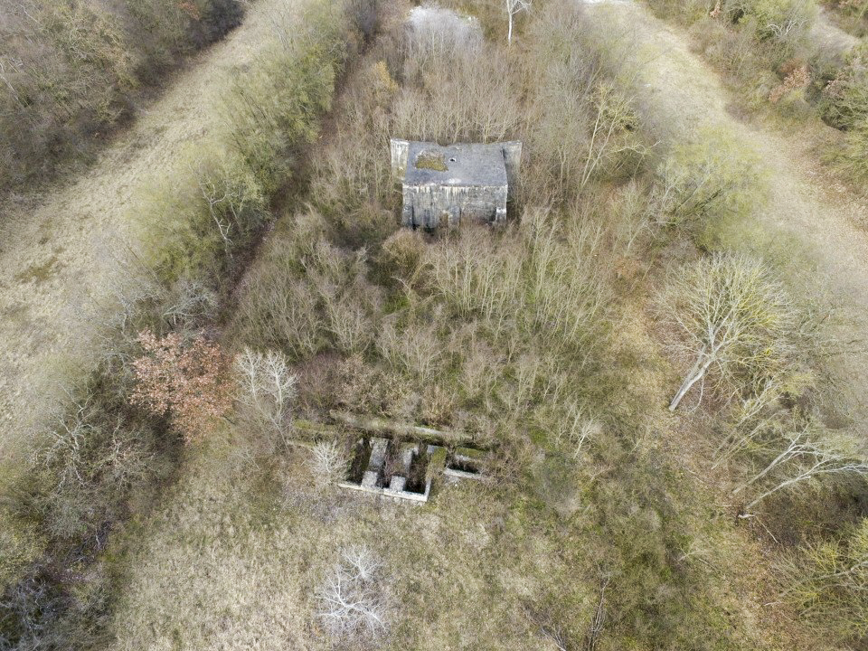 Ligne Maginot - WOLFGANTZEN - (Stand de tir) - Vue aérienne
Le réceptacle, photo prochainement refaite