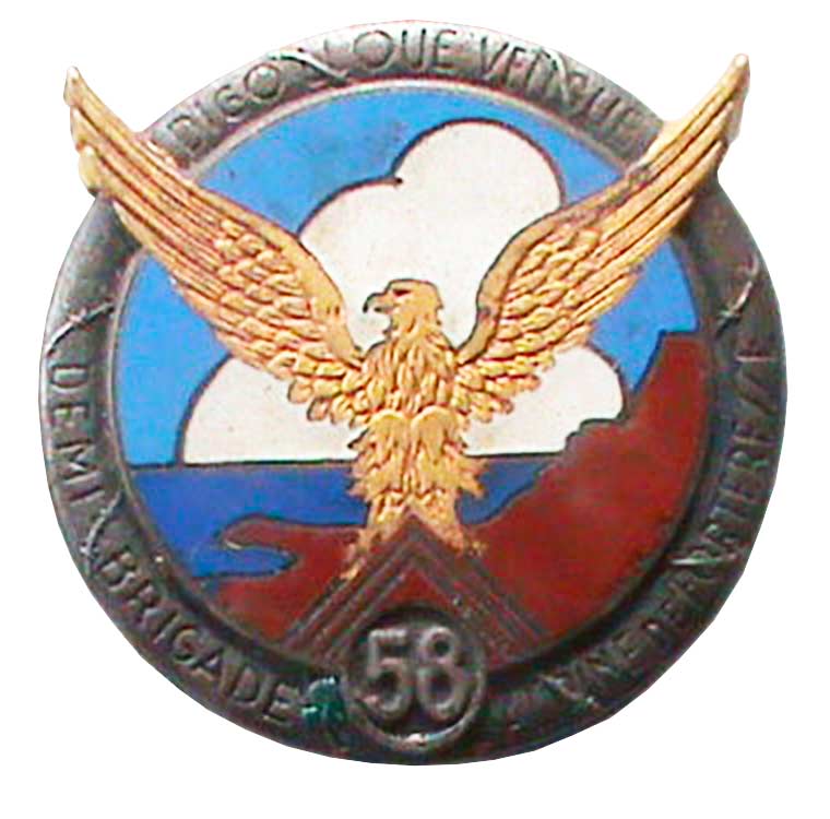 Insigne de la 58° Demi Brigade Alpine de Forteresse (DBAF)