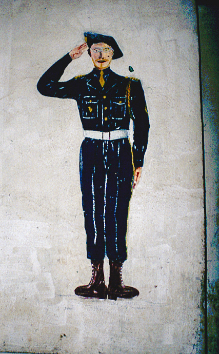 Ligne Maginot - ROQUEBRUNE - CORNILLAT - (Ouvrage d'artillerie) - Bloc 1
Peinture murale dans le bloc d'entrée