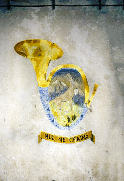 Ligne Maginot - ROQUEBRUNE - CORNILLAT - (Ouvrage d'artillerie) - Peinture murale dans le bloc d'entrée