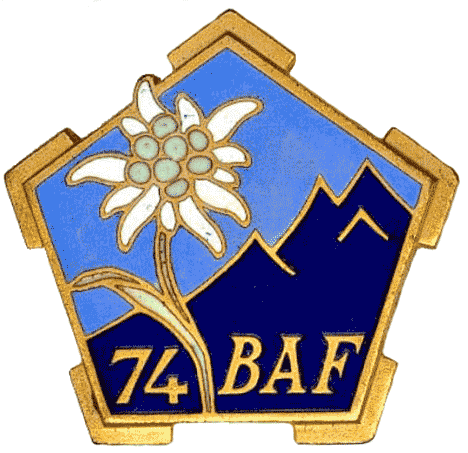 Ligne Maginot - Insigne 74° BAF - 