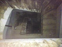 Ligne Maginot - Casemate de Hoffen Est - La cage d'escalier donnant sur les dessous de l'ouvrage projeté mais non construit