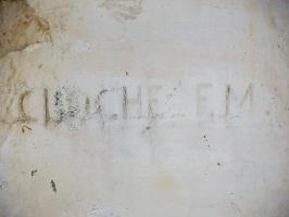Ligne Maginot - HOFFEN ( Casemate d'infanterie ) - Inscription 'cloche FM'