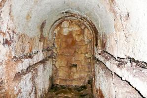 Ligne Maginot - Ouvrage d'OBERROEDERN - L'égout visitable de l'ouvrage
L'extrémité murée au niveau du casernement souterrain non construit