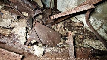 Ligne Maginot - HOCHWALD C6 - (Casemate d'infanterie - double) - Contrepoids de la cloche GFM retrouvé à coté de l'escalier à l'étage inférieur