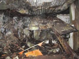 Ligne Maginot - HOCHWALD C5 - (Casemate d'infanterie) - La chambre de tir totalement détruite