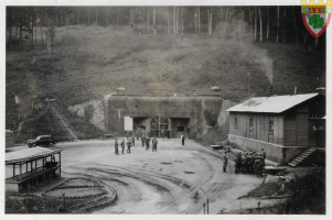 Ligne Maginot - SIMSERHOF - (Ouvrage d'artillerie) - Plan large de l'entrée des munitions du Simserhof avec baraquement.
