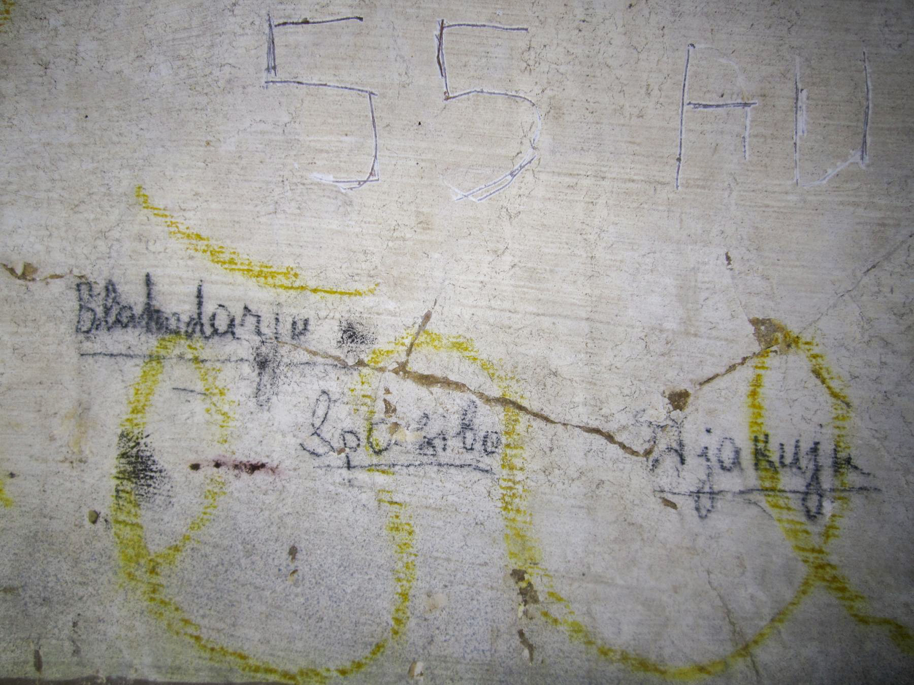 Ligne Maginot - PETIT REDERCHING - (Abri) - Graffiti d'un prisonnier soviétique