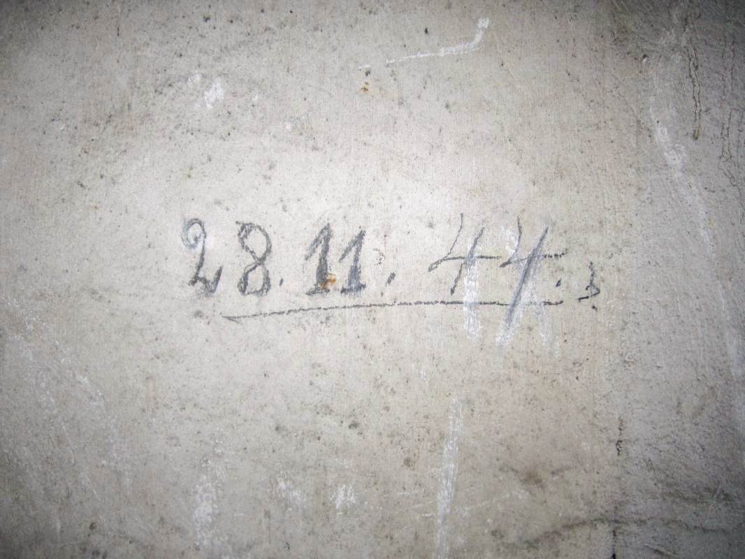 Ligne Maginot - SOUFFLENHEIM (II / 23° RIF) (Abri) - Graffiti 28/11/44 (dans chambre d'officier 1er étage)