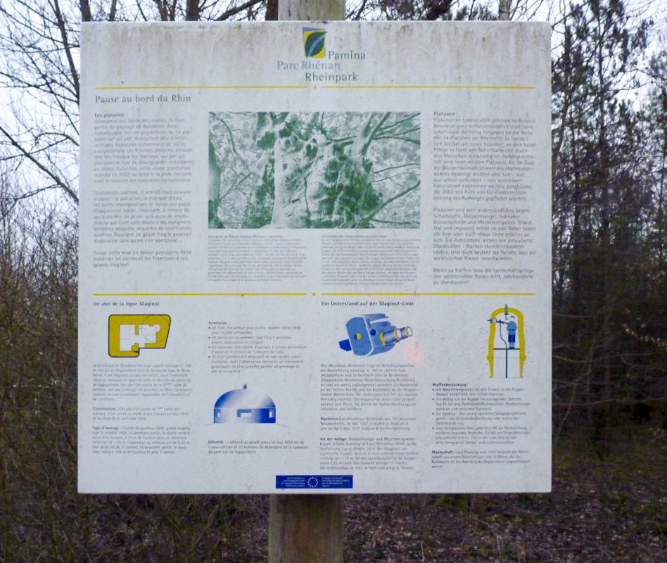 Ligne Maginot - Abri de Beinheim - Panneau d'information