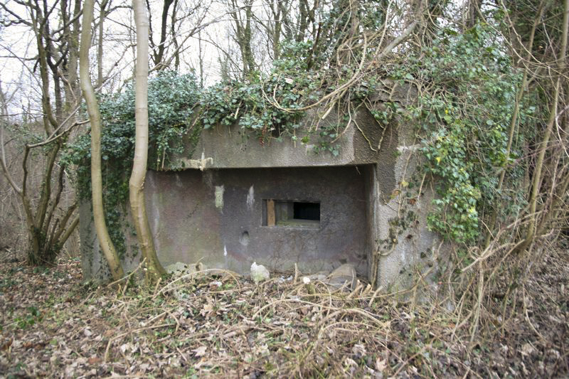Ligne Maginot - Blockhaus du Port de Fort-louis - On distingue l'embrasure au milieu ainsi que des restes de peinture de camouflage.