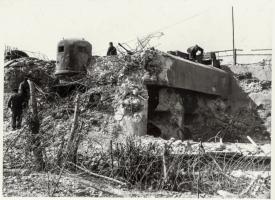 Ligne Maginot - 31/1 - PONT DE BATEAUX DE NEUF BRISACH - (Casemate d'infanterie - double) - Vue de la casemate en 1940