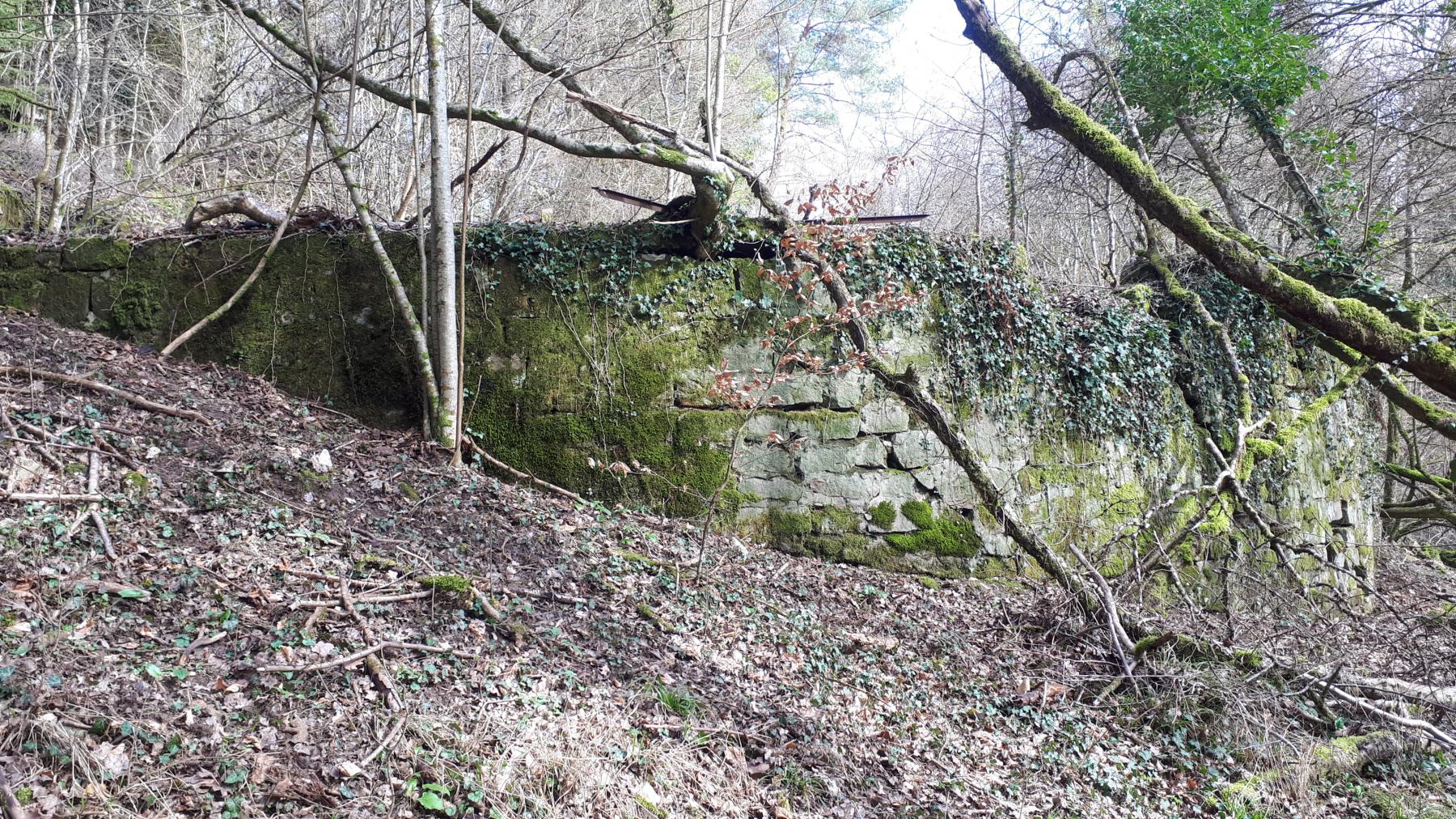 Ligne Maginot - LEMBACH - (Casemate d'infanterie) - Mur de soutènement supportant le chemin d'accès
