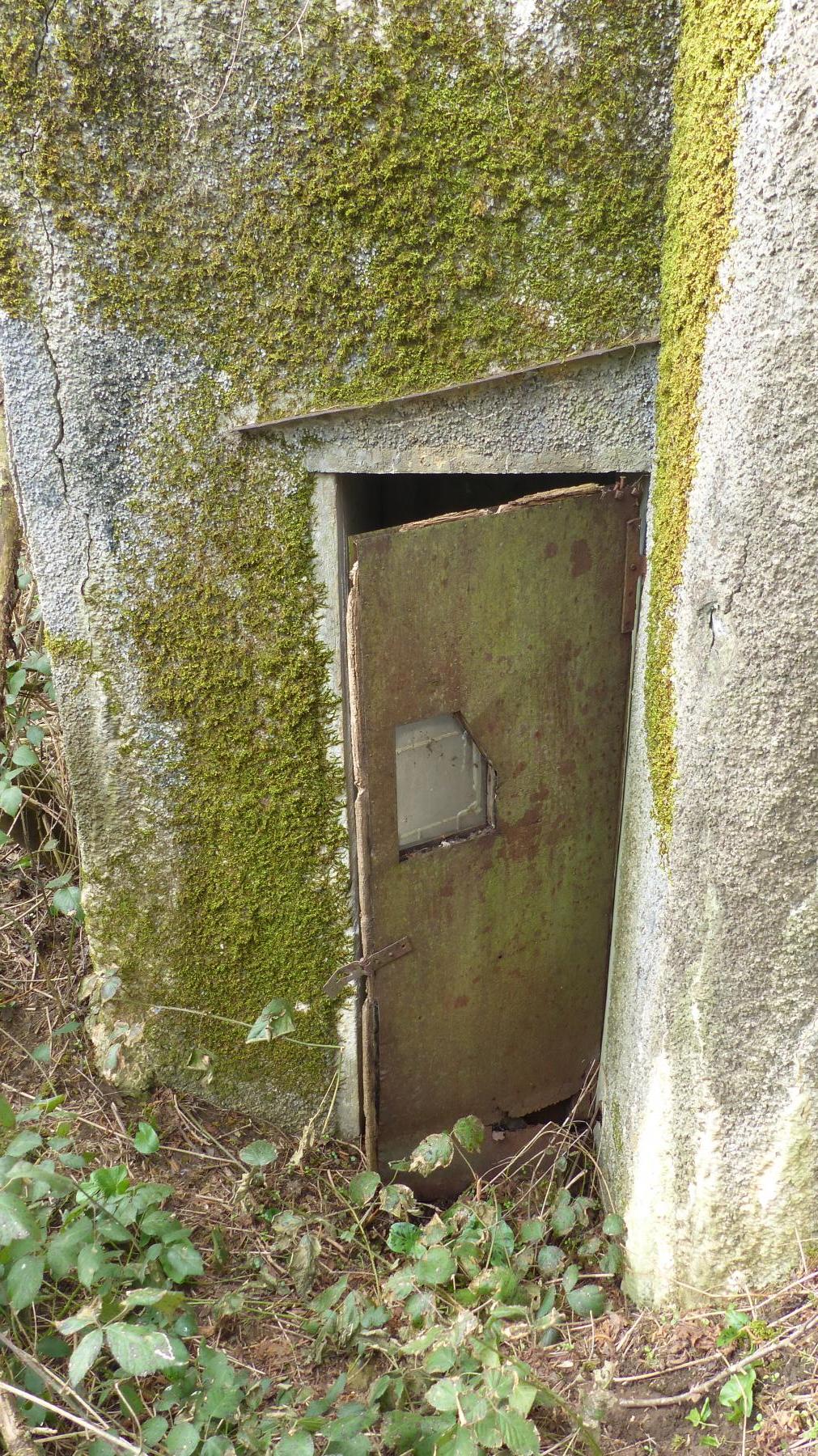 Ligne Maginot - A - BOIS RIGAULT - (Blockhaus pour canon) - Il semblerait que cela soit la porte d'époque ( une porte en bois plaquée de deux tôles ) 
 
