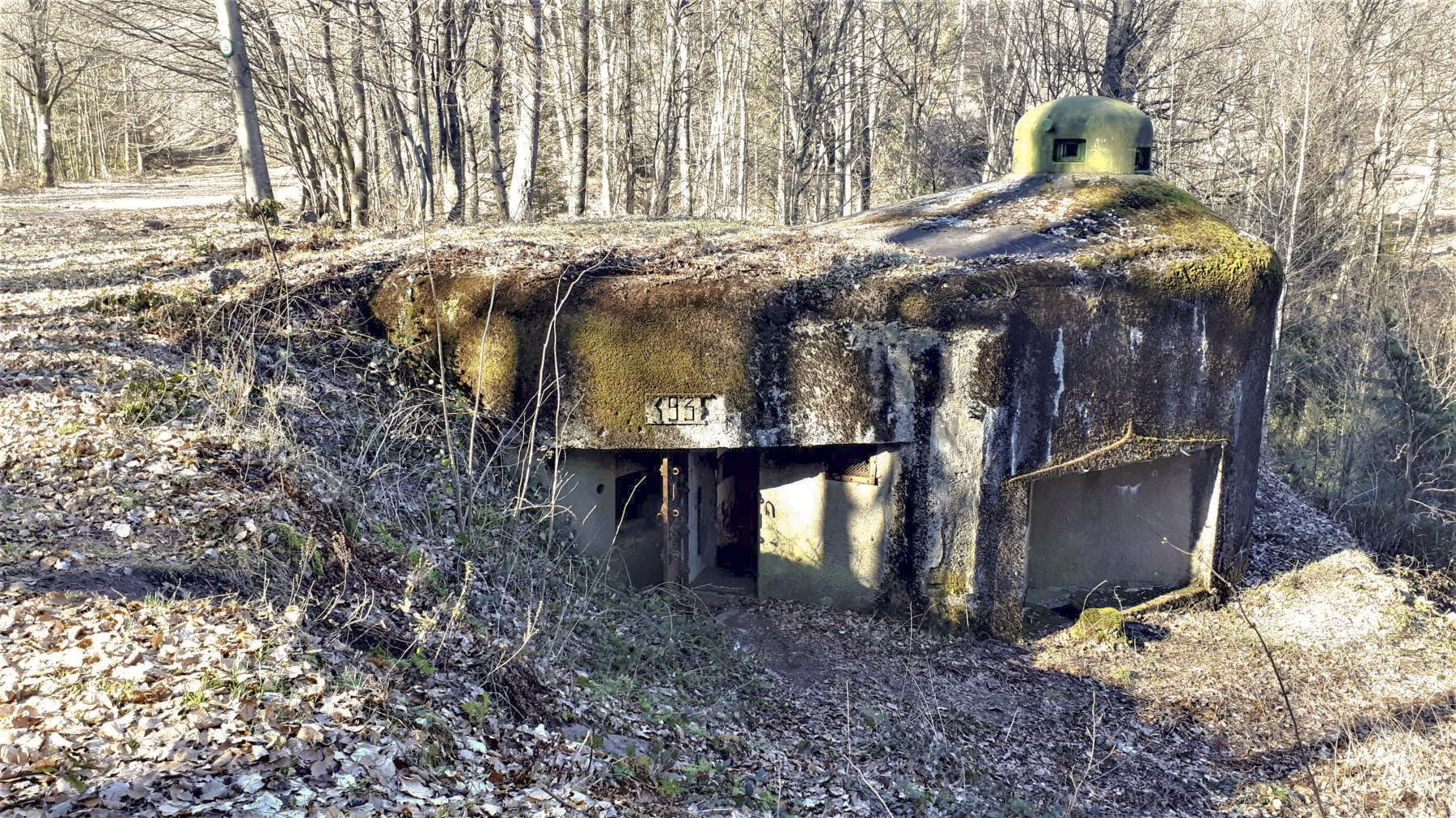 Ligne Maginot - GUNSTHAL COL EST - (Blockhaus pour arme infanterie) - Vue vers l'entrée, le chemin du col est visible à gauche