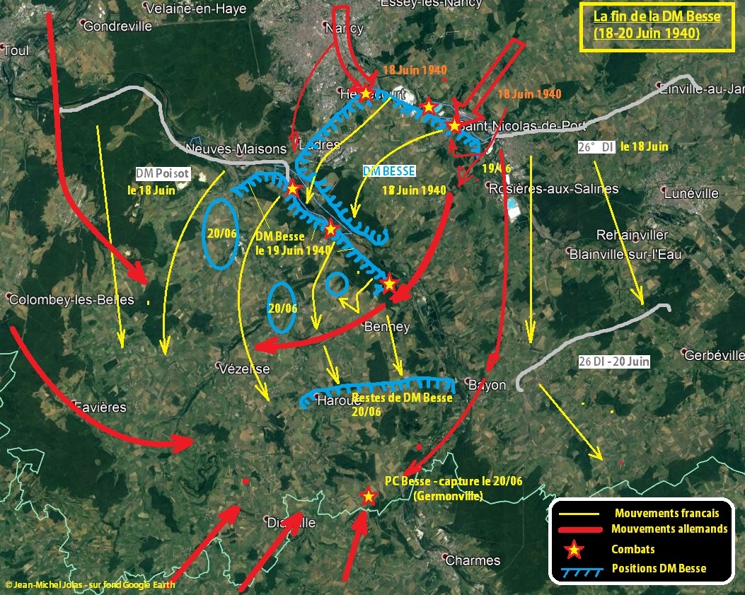 Ligne Maginot - Repli de la DM BESSE - 13 au 17 Juin 1940 - 