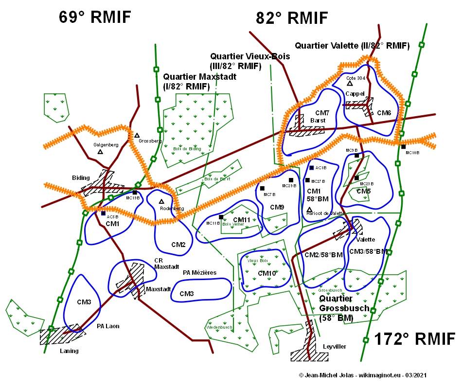 Ligne Maginot - Organisation du 82° RMIF - fin Mai 1940 - 