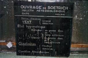 Ligne Maginot - SOETRICH - A11 - (Ouvrage d'artillerie) - Bulletin météo de l'ouvrage - Exposé dans le musée de l'ouvrage de Fermont
