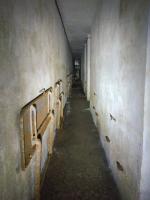 Ligne Maginot - BARRUNGSHOFF - X11 - (Abri) - Couloir arrière de la partie supérieure de l'abri avec les restes des tables et des bancs.