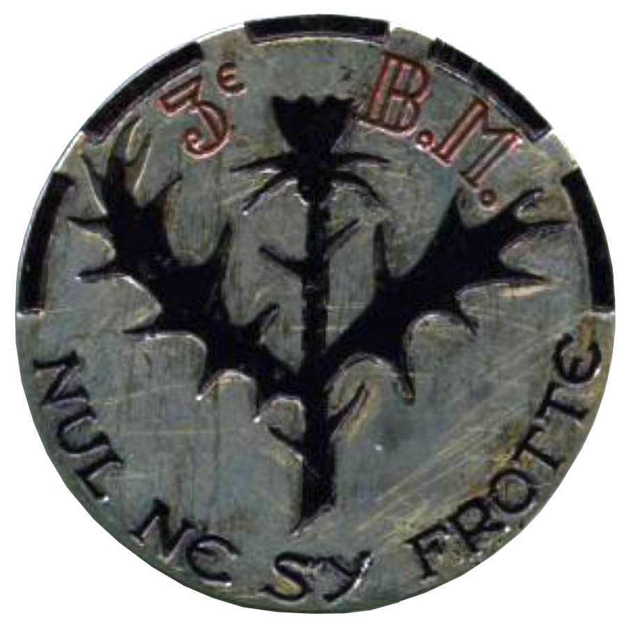 Ligne Maginot - 3° Bataillon de mitrailleurs - Insigne - Insigne du 3° BM (Bataillon de Mitrailleurs)