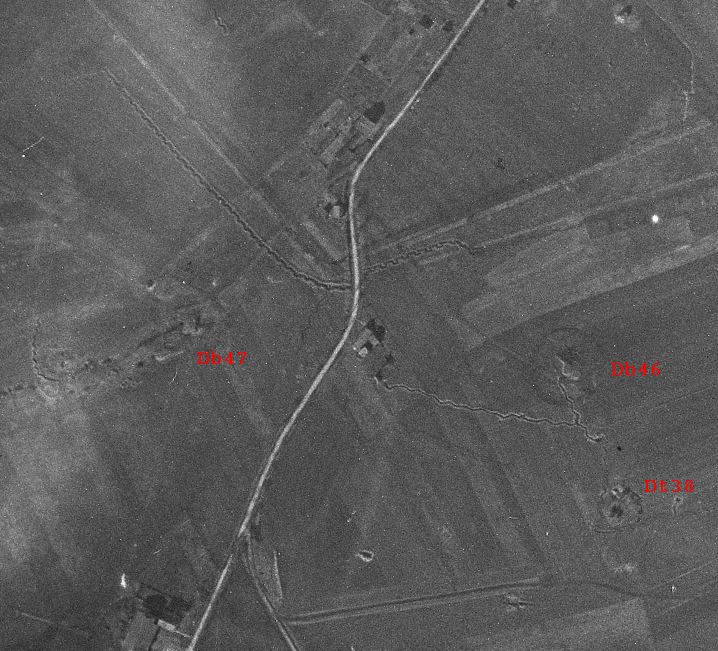 Ligne Maginot - DB46 - MB4 - LES GRANDS MONTS - (Blockhaus pour canon) - Vue aérienne de mars 1940