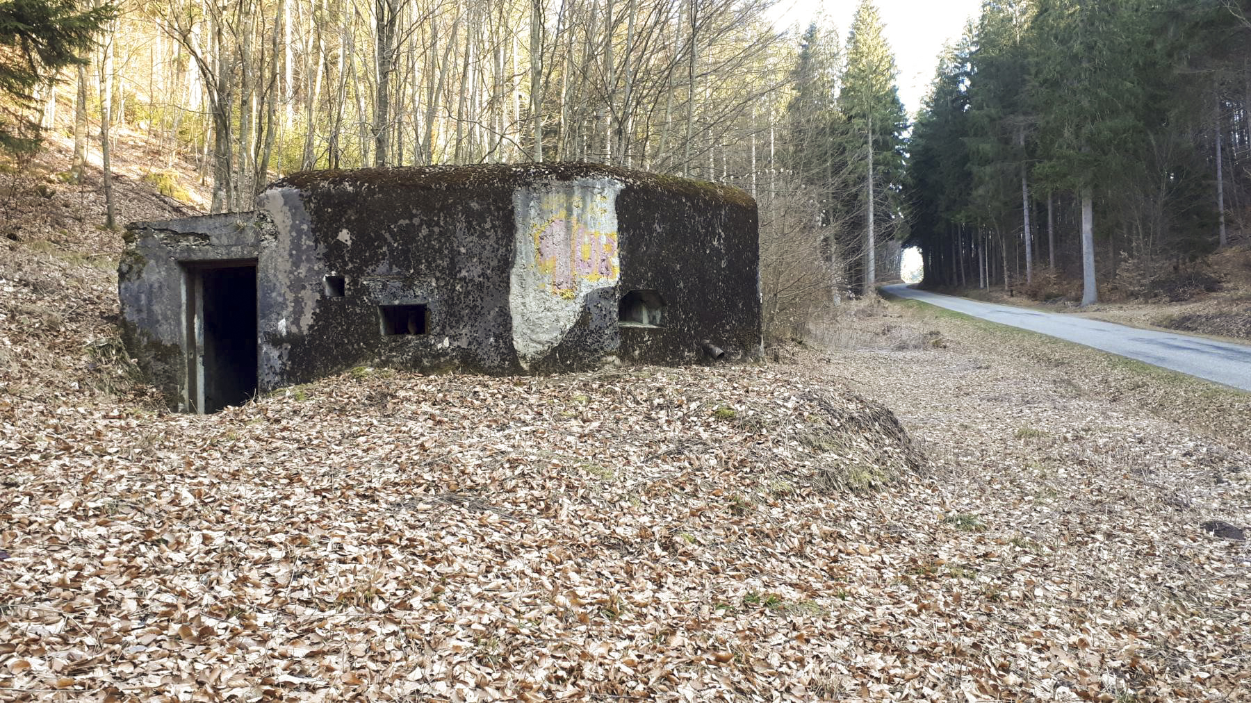 Ligne Maginot - LANGTHAL 1 - (Blockhaus pour arme infanterie) - Vue vers l'entrée