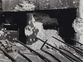Ligne Maginot - Casemate 31/1 - PONT de BATEAUX - Détail des panneaux de crue protégeant les créneaux des débris charriés par le fleuve