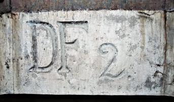 Ligne Maginot - DF2 - (Chambre de coupure) - Le marquage correspondant à la chambre 'DF2'
