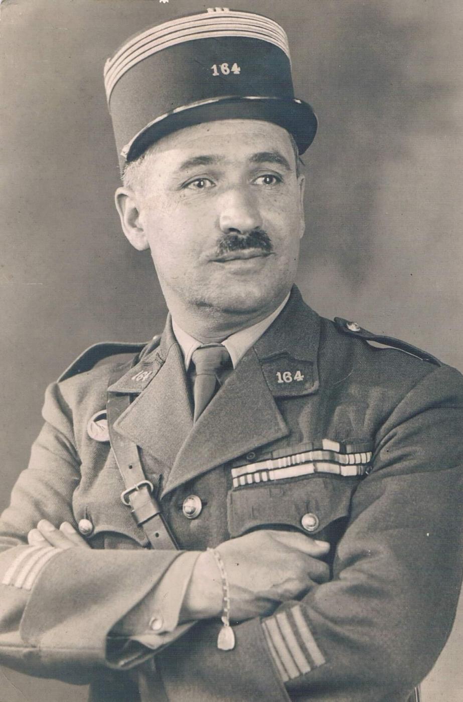 Ligne Maginot - 164° RIF - MONT DES WELCHES - Le commandant Tari commandant l'ouvrage du Mont-des-Welches
