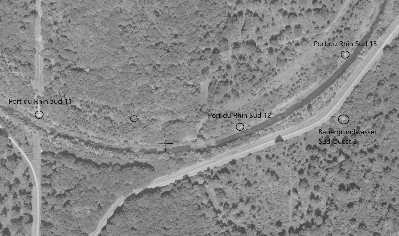 Ligne Maginot - Les blockhaus Port du Rhin Sud 11, 12, 15 et Bauergrundwasser Sud-Ouest - Les blockhaus Port du Rhin Sud 11, 12, 15 et Bauerngrundwasser Sud-Ouest