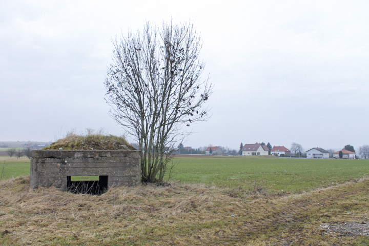 Ligne Maginot - HILLEN NORD - (Blockhaus pour canon) - Façade de tir