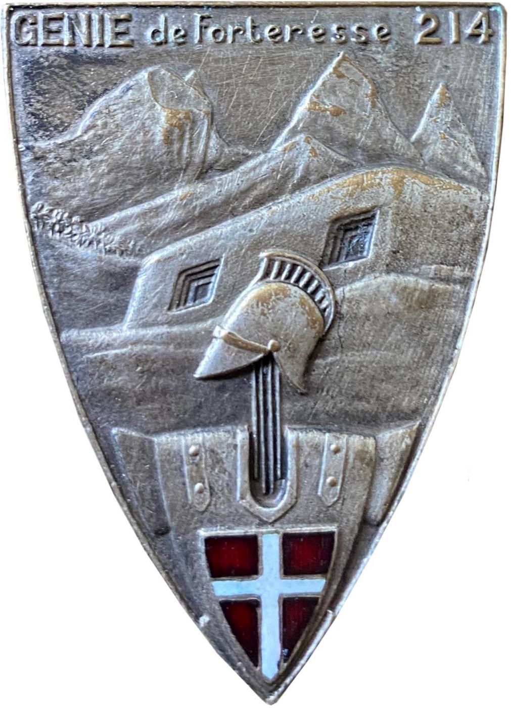 Ligne Maginot - Insigne du 214° Bataillon du Génie de Forteresse - 