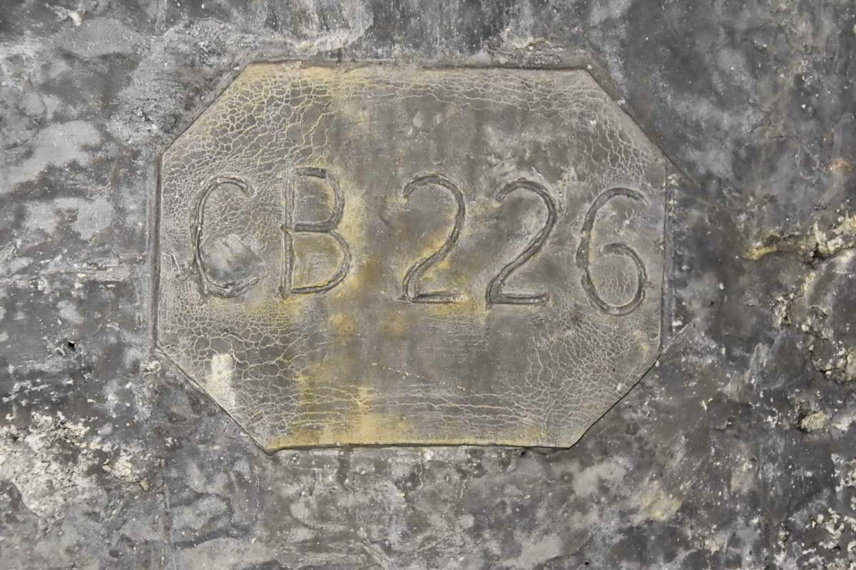 Ligne Maginot - CB226 - BOIS DE CATTENOM 02 - (Blockhaus pour arme infanterie) - Détail du cartouche 'CB 226 '