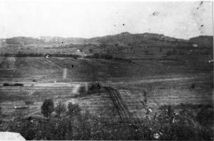 Ligne Maginot - BILLIG - A18 - (Ouvrage d'artillerie) - Vue du champ de rails antichar depuis le bloc 3