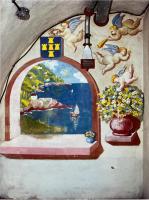 Ligne Maginot - FLAUT - (Ouvrage d'artillerie) - Peinture murale dans le casernement
Peinte par le capitaine Jacques Tramond, qui commandait le fort en sept. 39