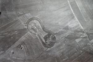 Ligne Maginot - Vue aérienne du 9 mars 1940 - Vue aérienne des deux casemates prise lors d'une mission du 9 mars 1940 depuis une altitude de 2000 m. Observateur : aspirant Spérius.